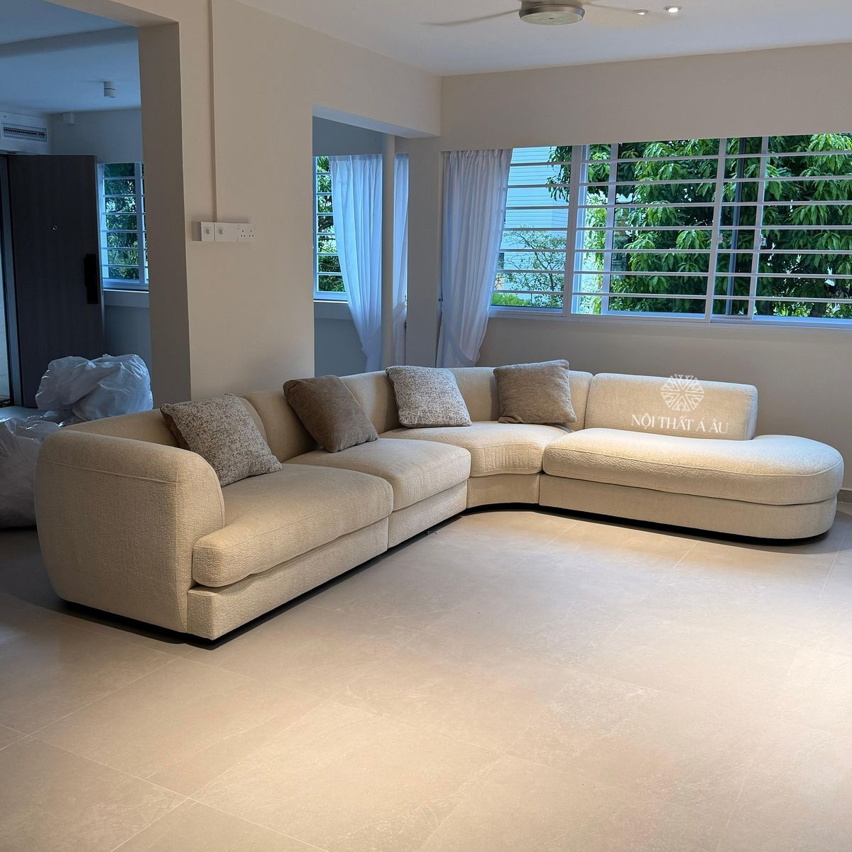 Sofa Góc Kiểu Dáng Đơn Giản Hiện Đại