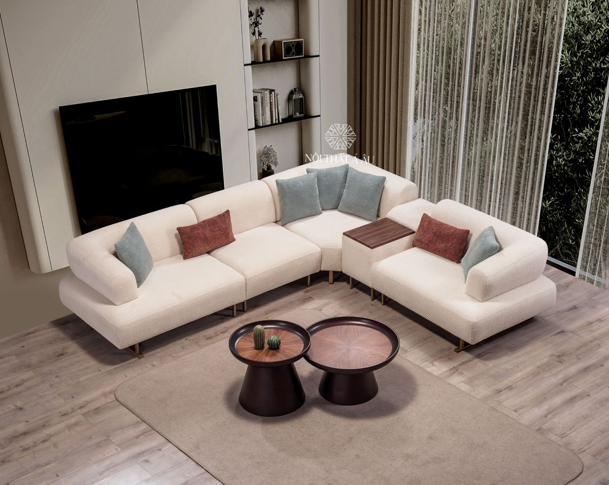 Sofa Góc L Phòng Khách Sang Trọng