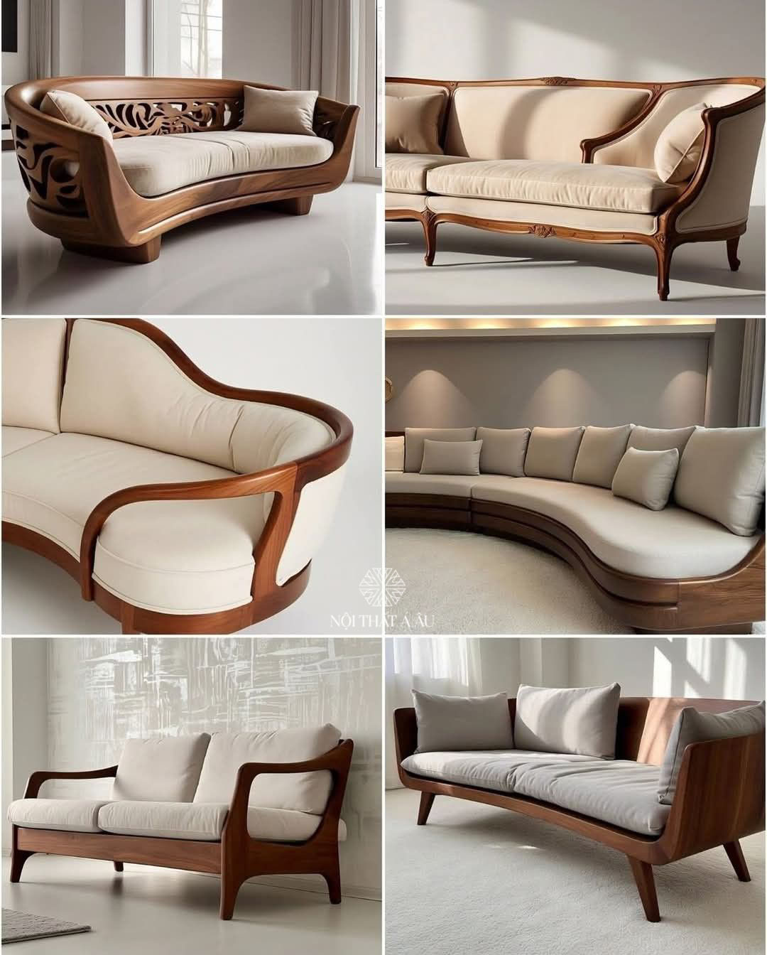 Sofa Khung Gỗ Nguyên Khối Hàng Thủ Công