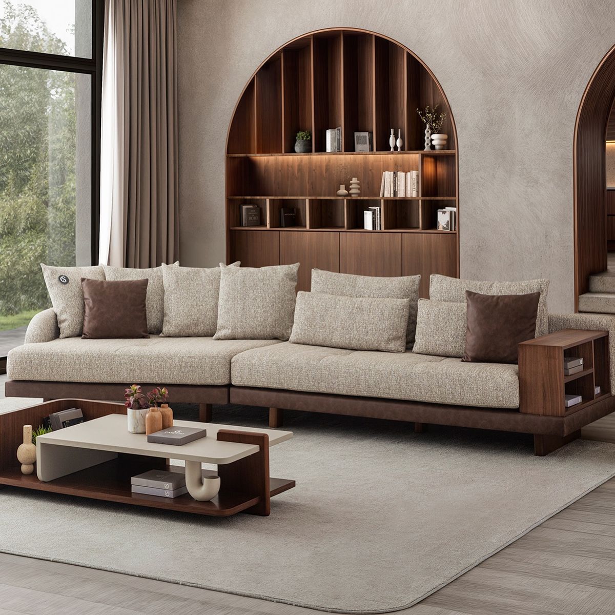 Sofa Văng Dài Khung Gỗ Cao Cấp Sang Trọng