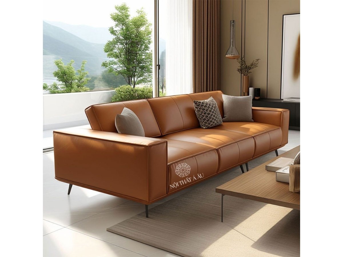 Sofa Văng Màu Nâu Bọc Da Giá Rẻ