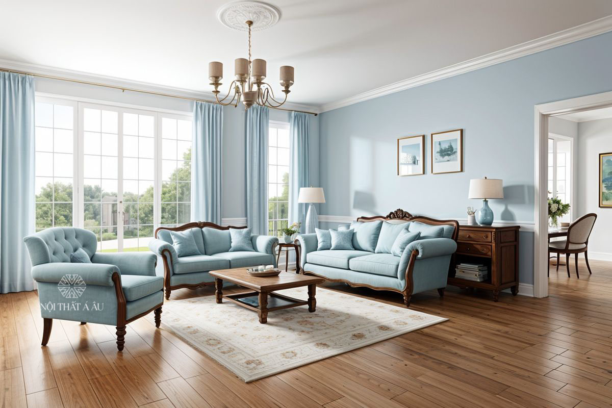 Sofa Xanh Dương Phù Hợp Mệnh Thủy