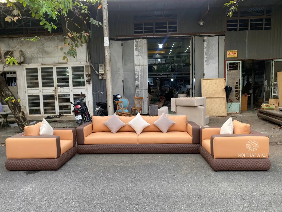 Bộ Sofa Da Phòng Khách Hiện Đại S338