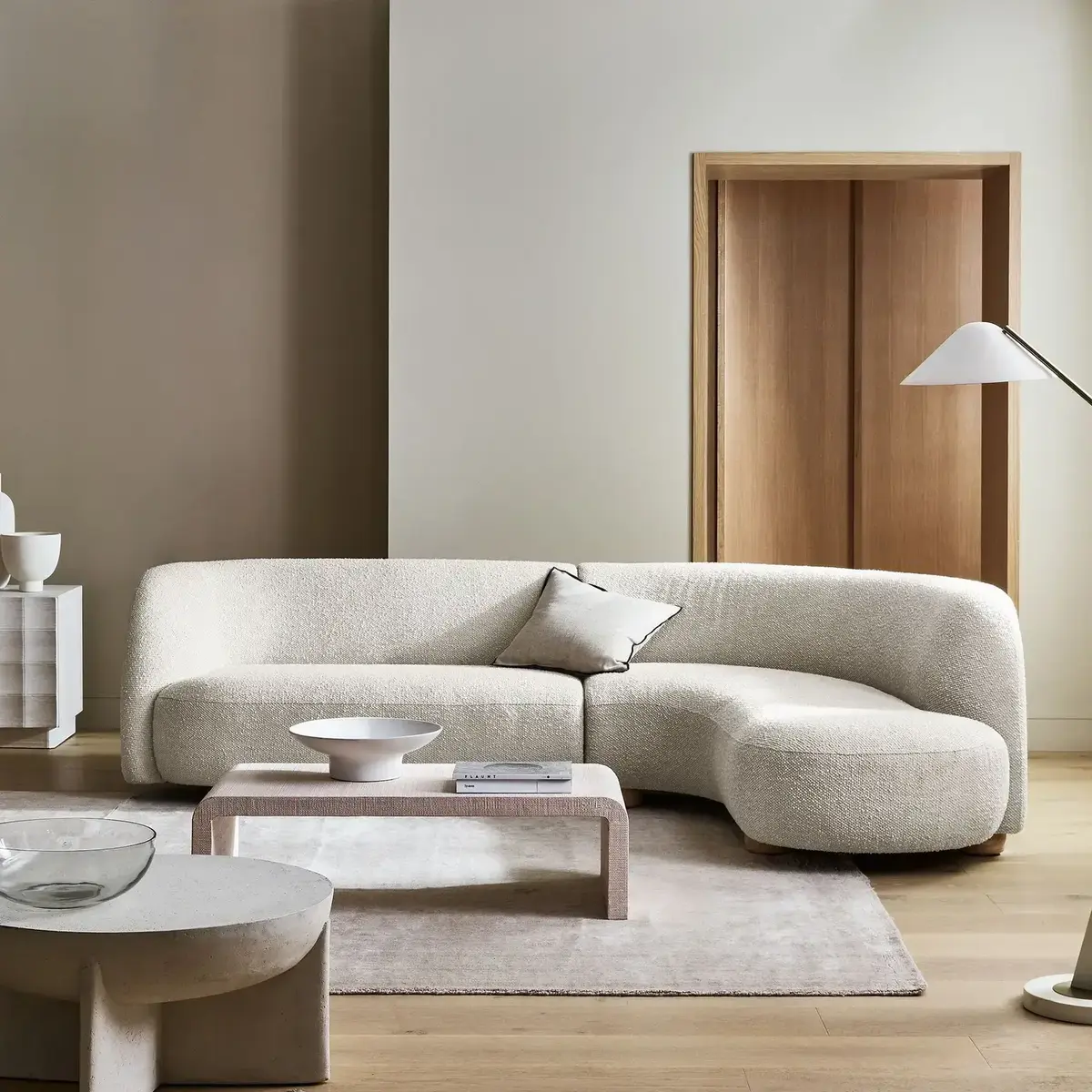 Mẫu Sofa Cong Cổ Điển Đơn Giản