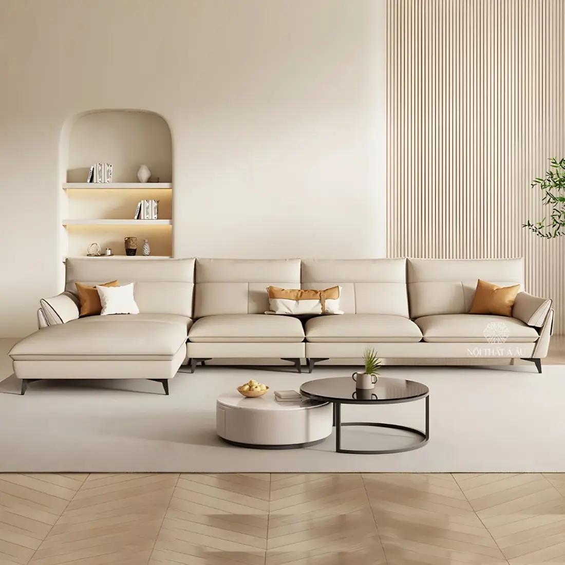 Sofa Da Góc Chữ L Cao Cấp S369