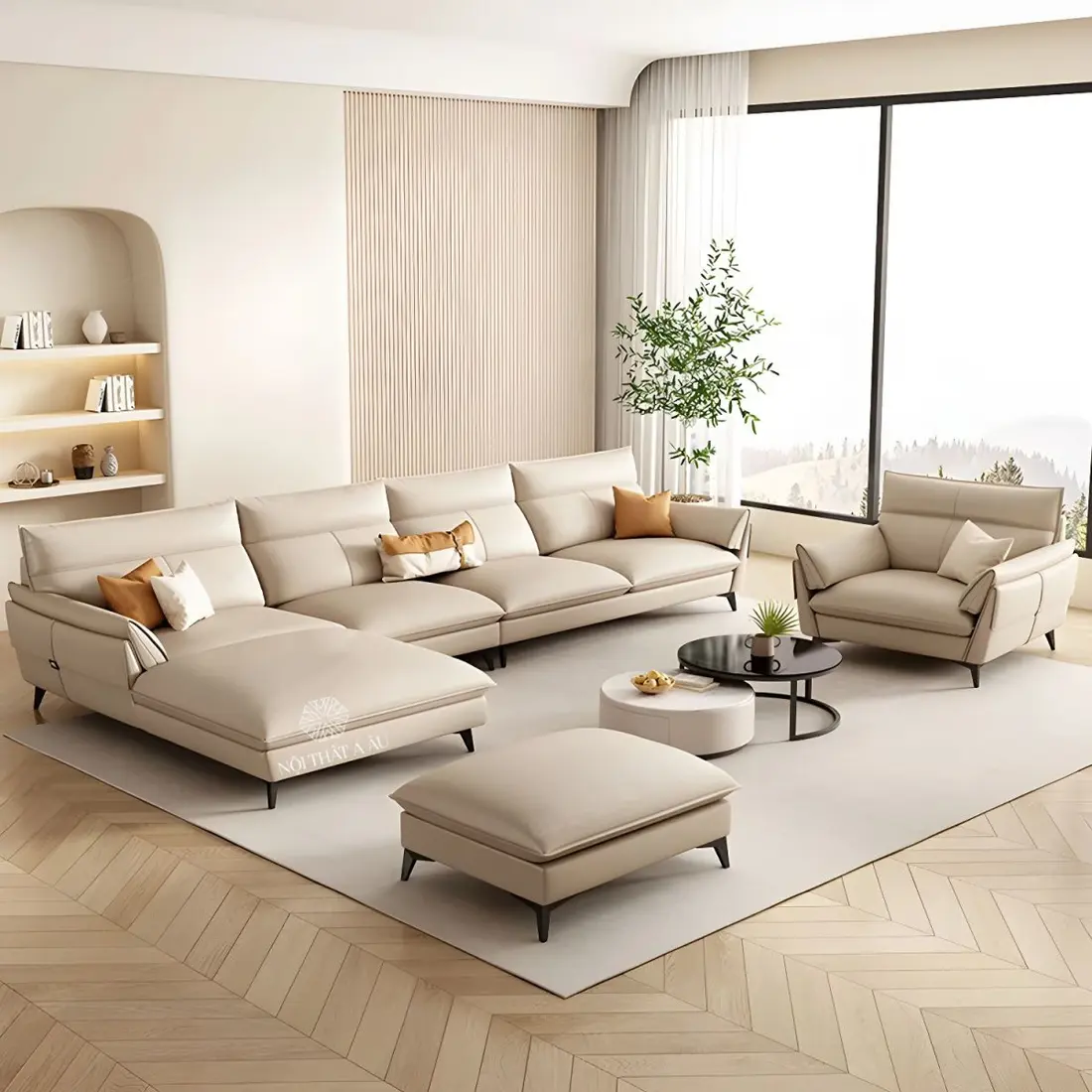 Sofa Góc Bọc Da Chất Lượng Cao