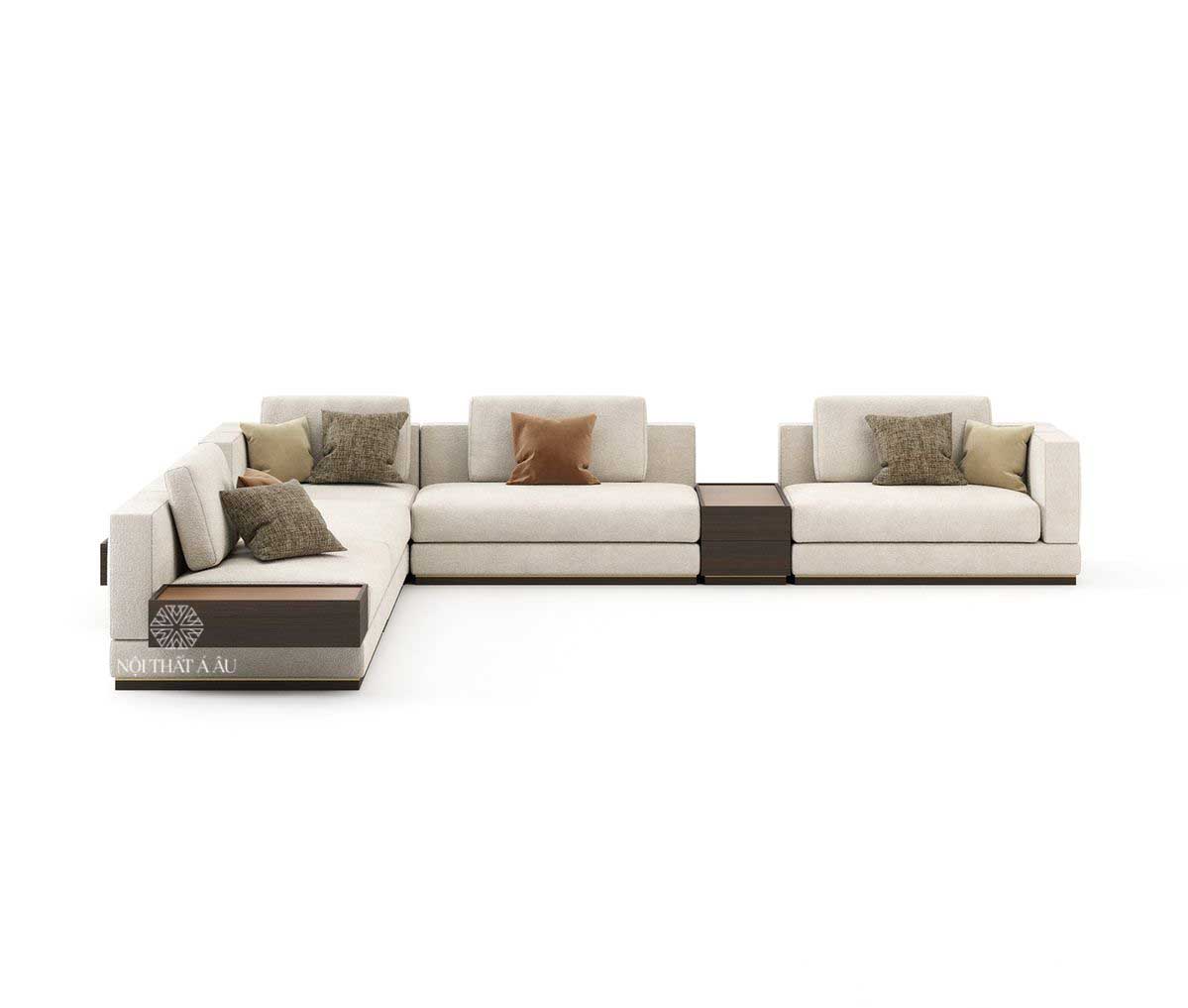 Sofa Góc Phối Bệ Gỗ Fletcher S345