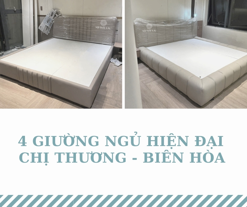 Dự Án Giường Hiện Đại Bọc Da Biên Hòa 